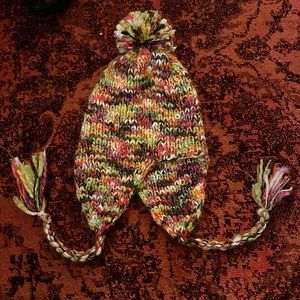 Rainbow knit hat